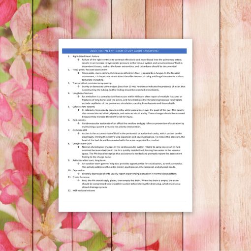 Study Guide for HESI PN Exit Exam 2023 – Review and Test Preparation