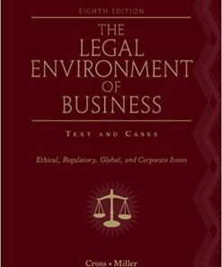 Achieve top grades with this 8th Edition test bank—reliable questions on ethics, regulation, and global business law.
