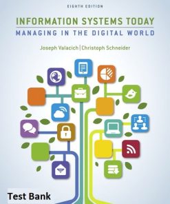 Test Bank for Information Systems Today: Managing the Digital World 8th Edition