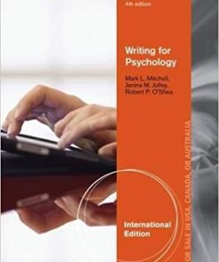 Test Bank for Writing for Psychology International Edition 4th Edition