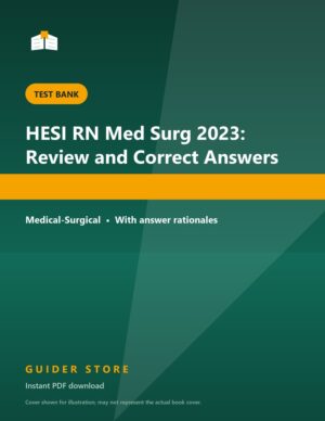 HESI RN Med-Surg Review — Practice Questions with Rationales - Guider Store