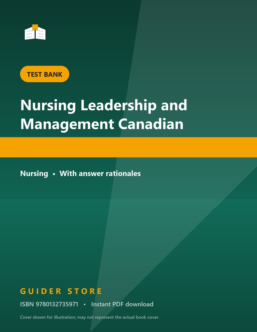 Nursing Leadership and Management Canadian - Guider Store