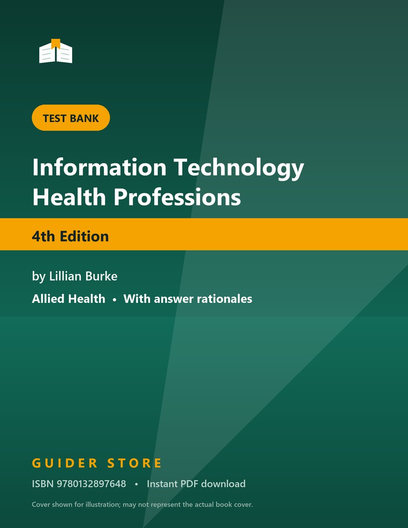 Information Technology Health Professions 4th Edition - Guider Store