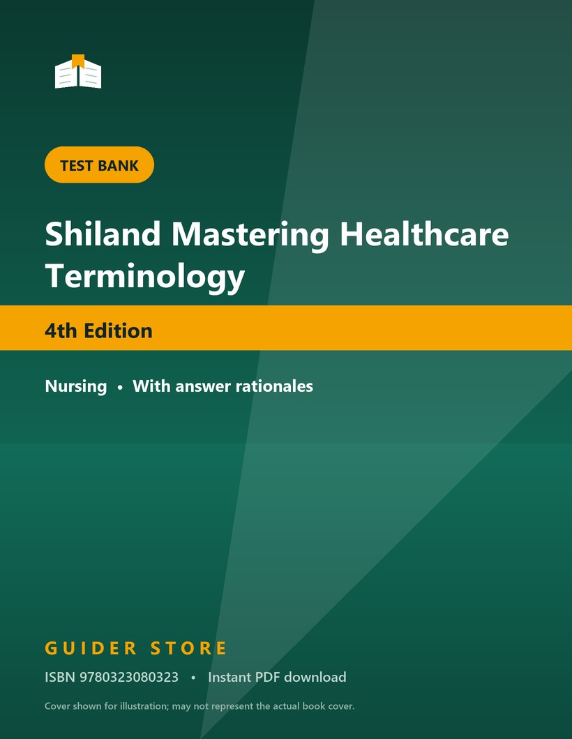 Shiland Mastering Healthcare Terminology 4th Edition - Guider Store
