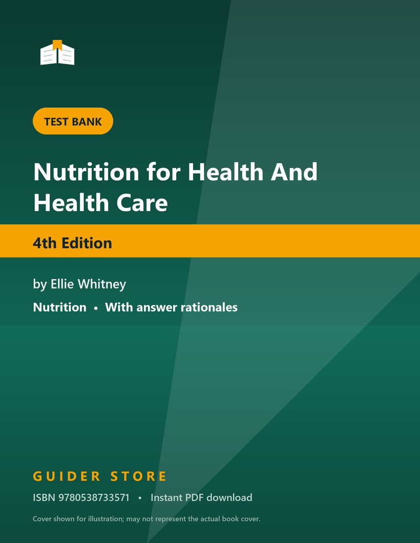 Nutrition for Health And Health Care 4th Edition - Guider Store