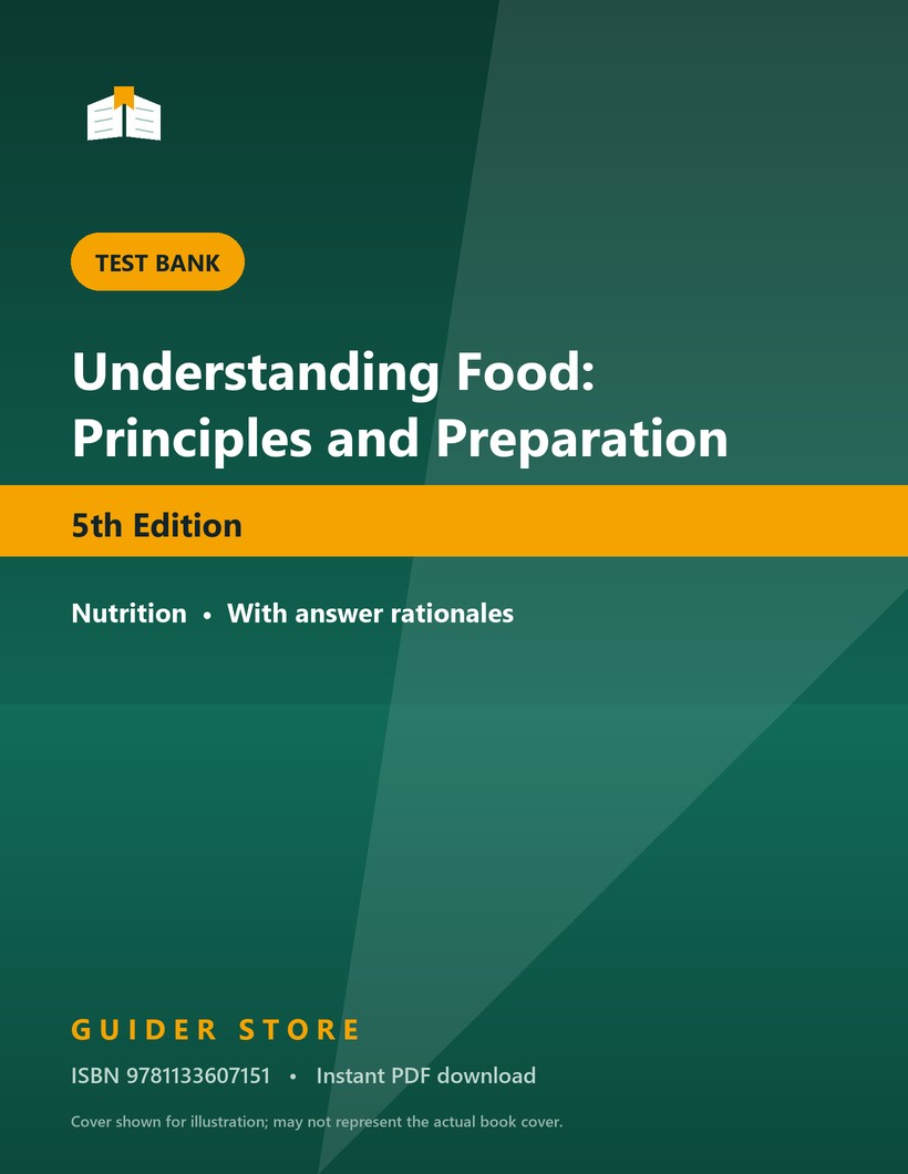 Understanding Food: Principles and Preparation 5th Edition - Guider Store
