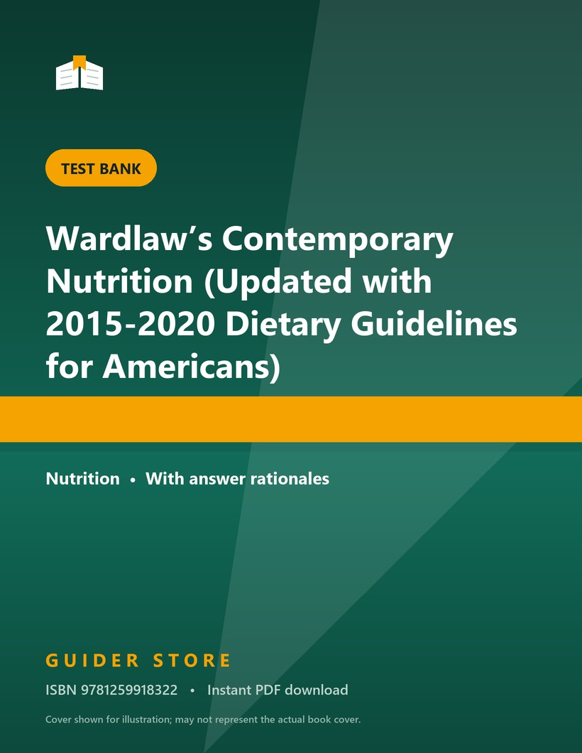 Wardlaw’s Contemporary Nutrition (Updated with 2015-2020 Dietary Guidelines for Americans) - Guider Store