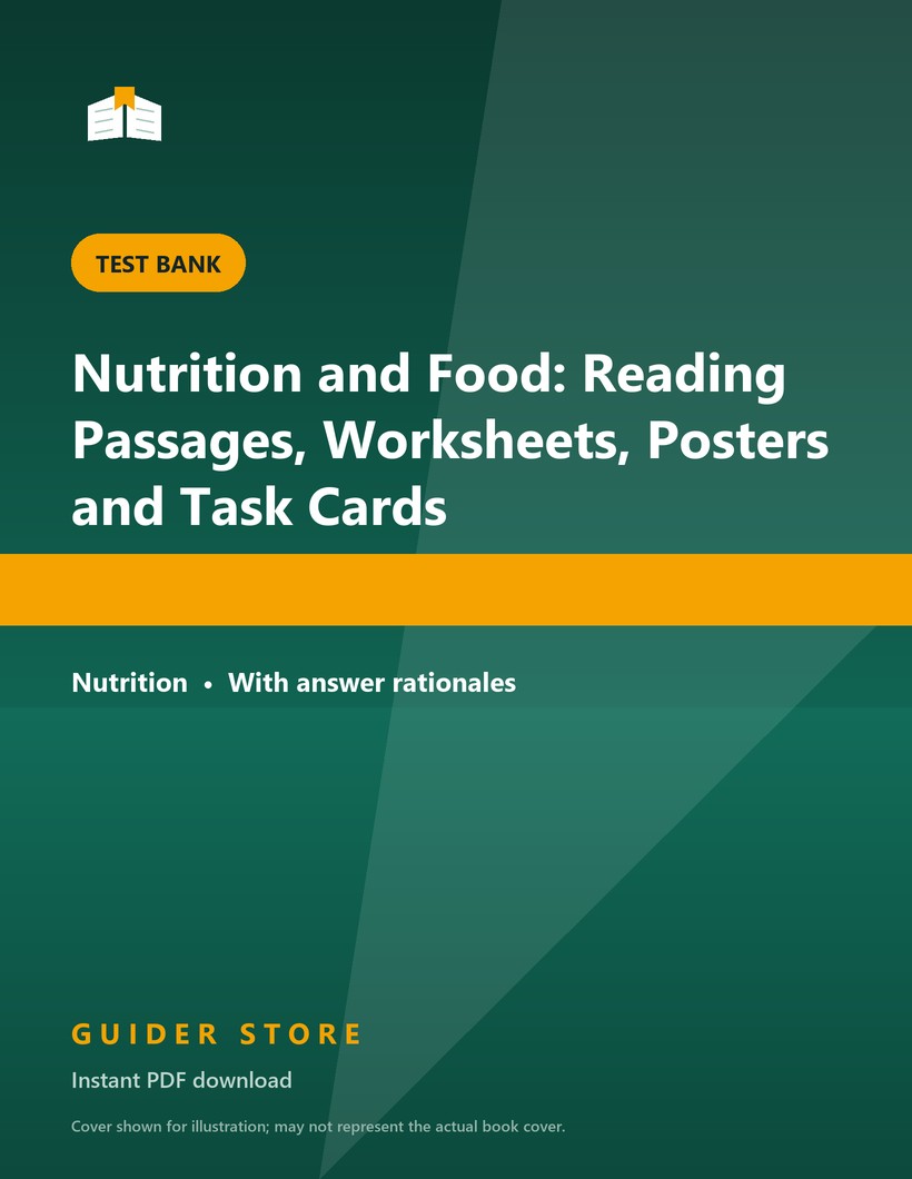 Nutrition and Food: Reading Passages, Worksheets, Posters and Task Cards - Guider Store