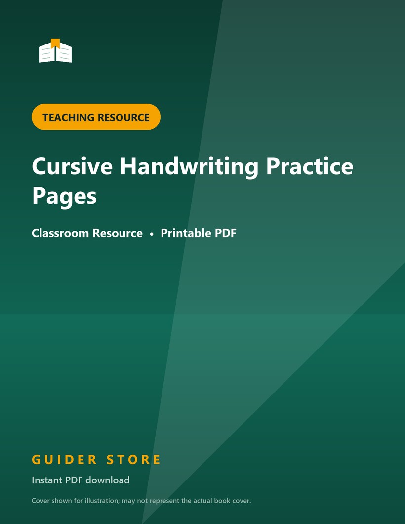 Cursive Handwriting Practice Pages - Guider Store