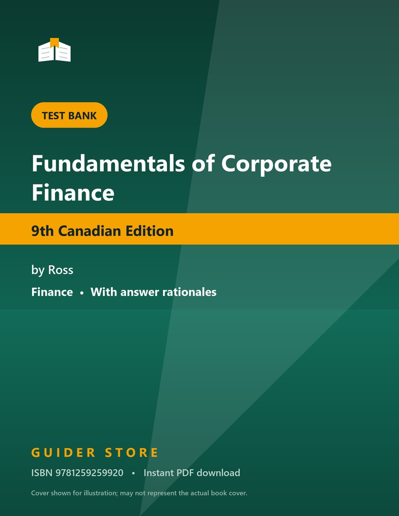 Fundamentals of Corporate Finance - Guider Store