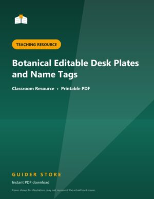 Botanical Editable Desk Plates and Name Tags - Guider Store