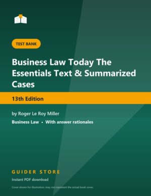 Business Law Today The Essentials Text & Summarized Cases - Guider Store