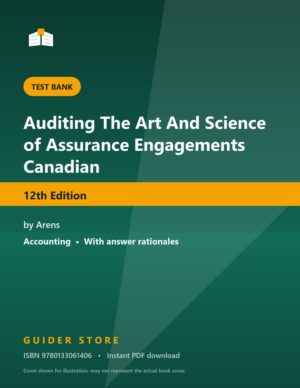 Auditing The Art And Science of Assurance Engagements Canadian - Guider Store