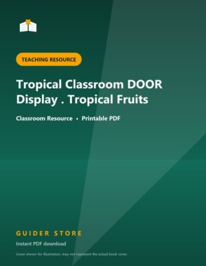 Tropical Classroom DOOR Display . Tropical Fruits - Guider Store