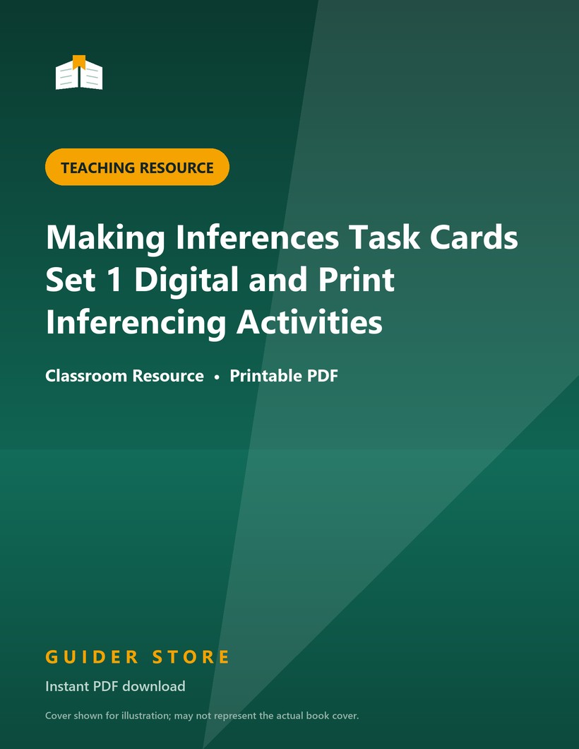 Making Inferences Task Cards Set 1 Digital and Print Inferencing Activities - Guider Store