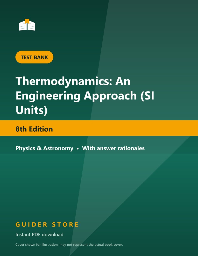 Thermodynamics: An Engineering Approach (SI Units) - Guider Store