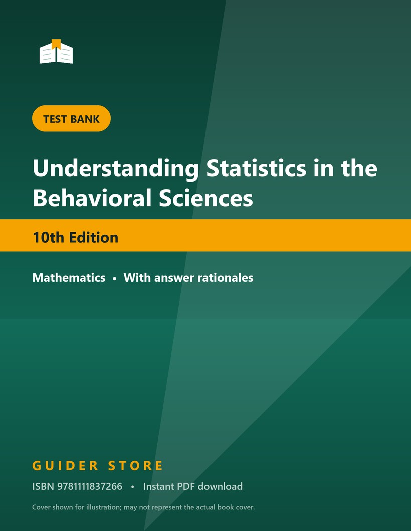 Understanding Statistics in the Behavioral Sciences - Guider Store