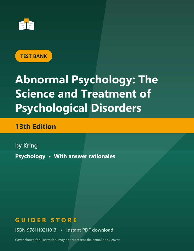 Abnormal Psychology: The Science and Treatment of Psychological Disorders - Guider Store