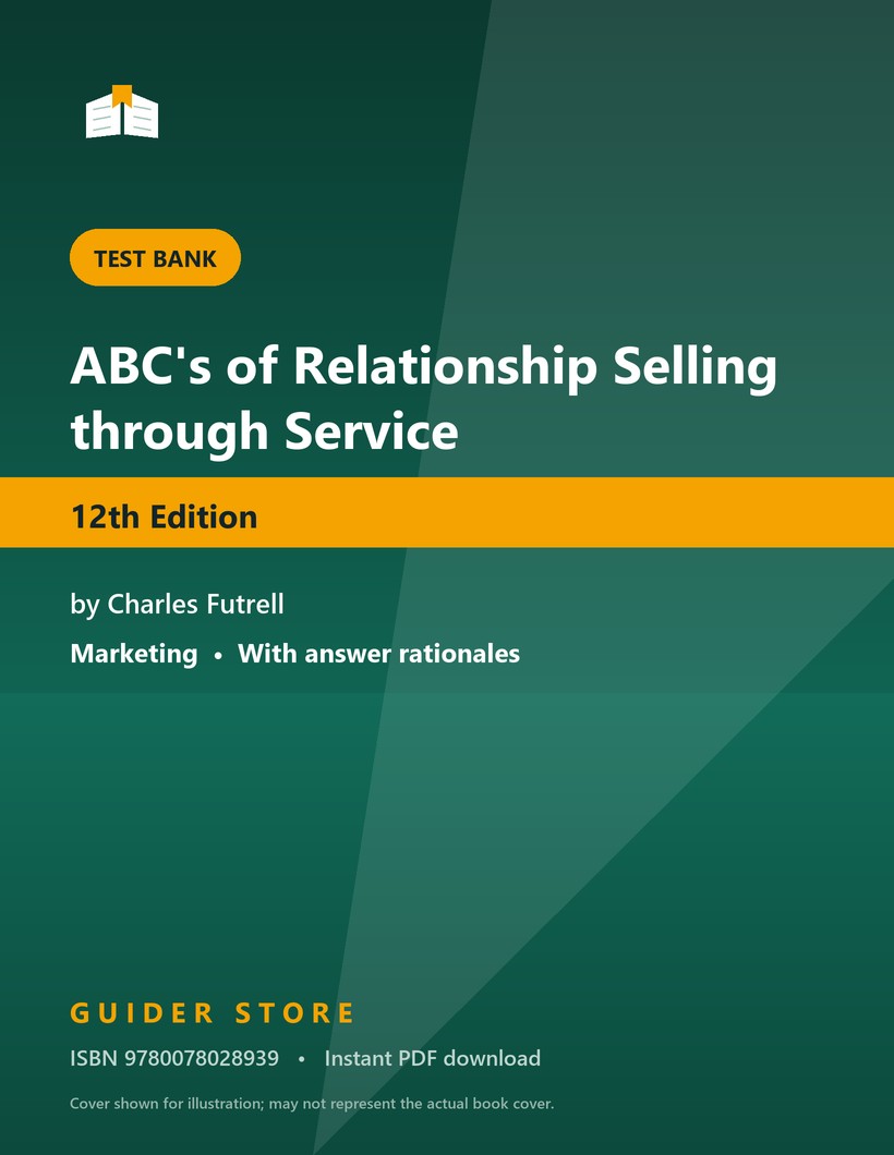 ABC's of Relationship Selling through Service - Guider Store
