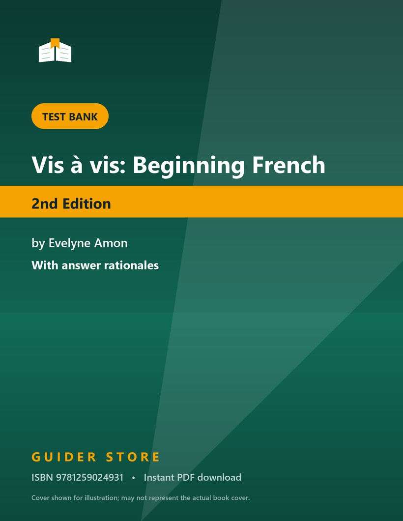 Vis à vis: Beginning French - Guider Store