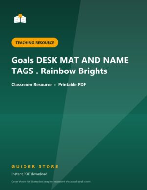 Goals DESK MAT AND NAME TAGS . Rainbow Brights - Guider Store