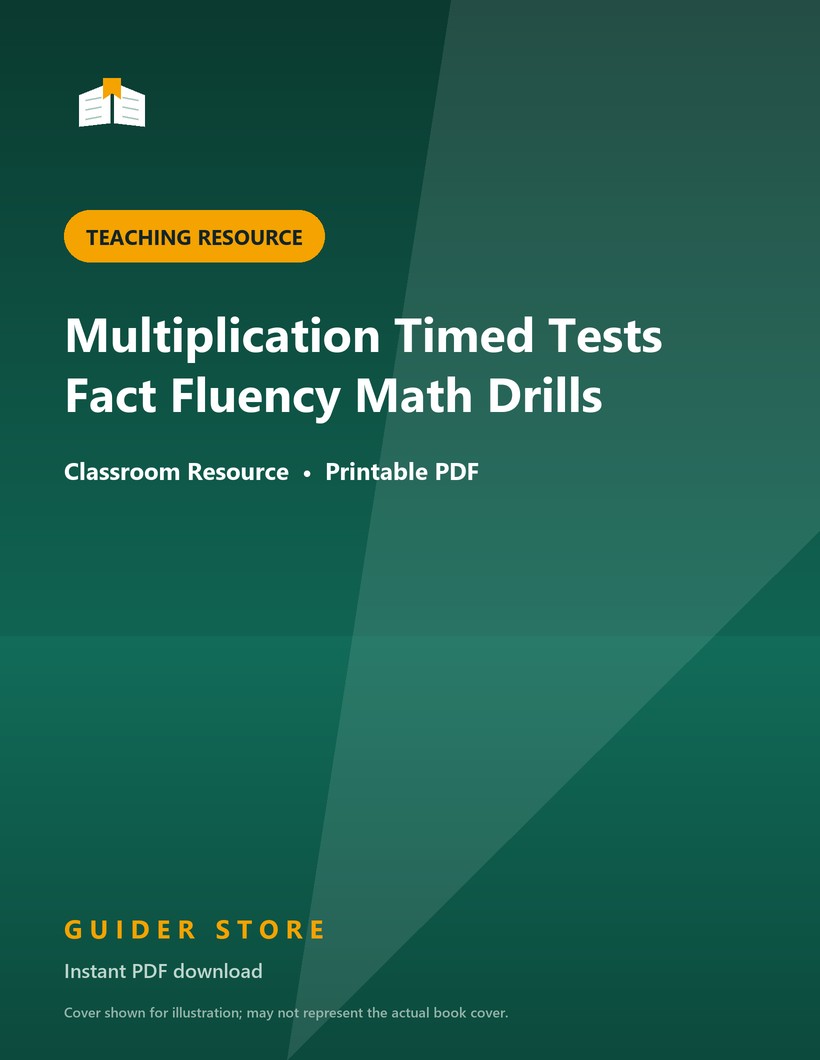 Multiplication Timed Tests Fact Fluency Math Drills - Guider Store