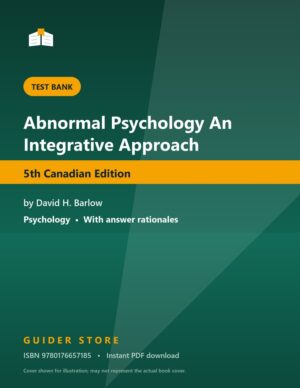 Abnormal Psychology An Integrative Approach 5th Canadian Edition - Guider Store