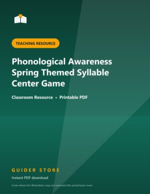 Phonological Awareness Spring Themed Syllable Center Game - Guider Store