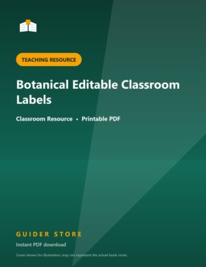 Botanical Editable Classroom Labels - Guider Store