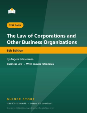 The Law of Corporations and Other Business Organizations - Guider Store