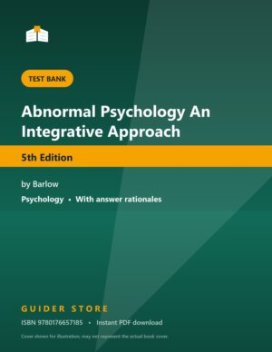 Abnormal Psychology An Integrative Approach - Guider Store