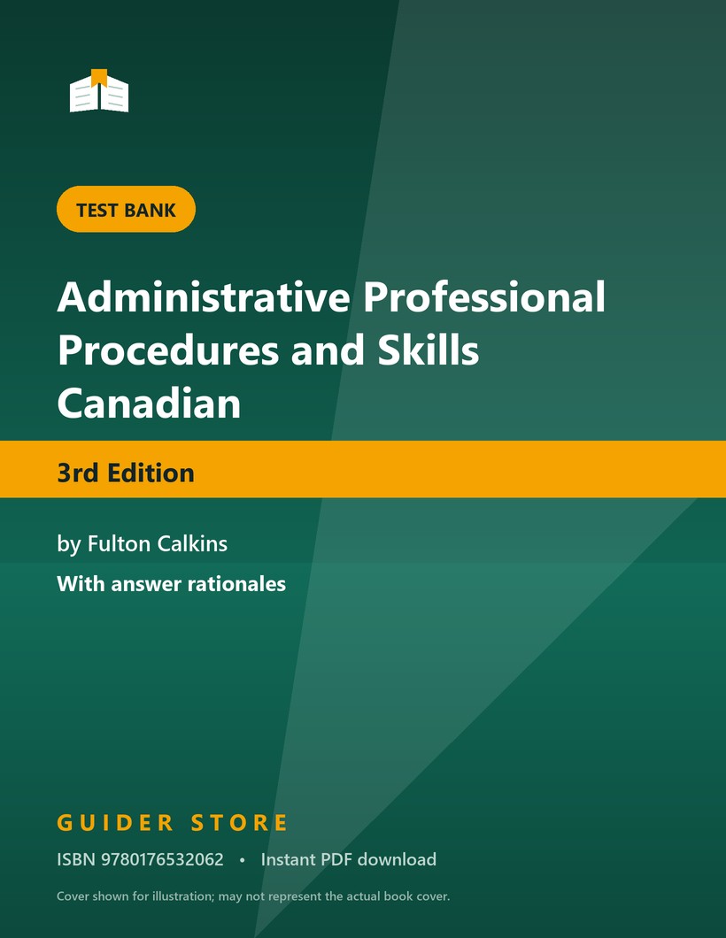 Administrative Professional Procedures and Skills Canadian - Guider Store