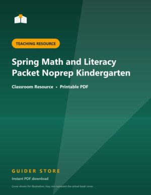 Spring Math and Literacy Packet Noprep Kindergarten - Guider Store