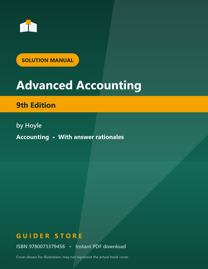 Advanced Accounting - Guider Store