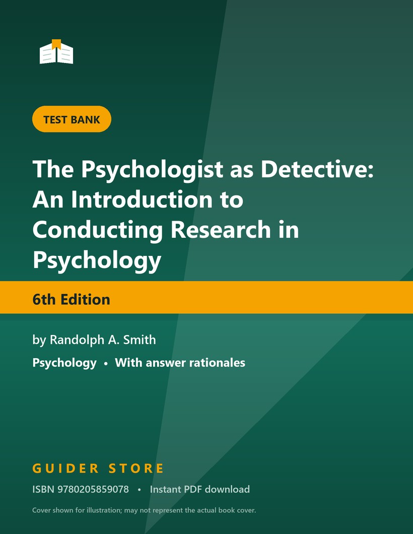 The Psychologist as Detective: An Introduction to Conducting Research in Psychology - Guider Store