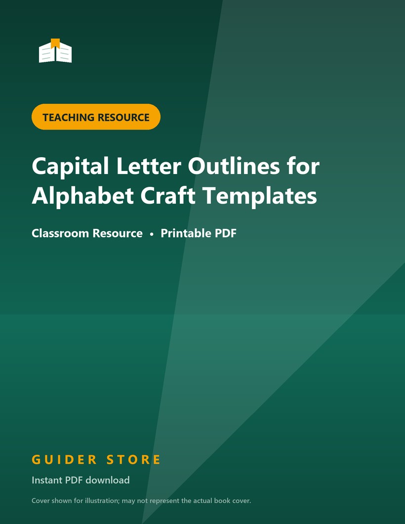 Capital Letter Outlines for Alphabet Craft Templates - Guider Store