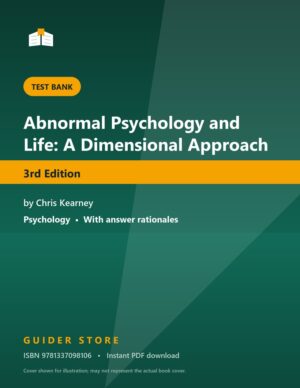 Abnormal Psychology and Life: A Dimensional Approach - Guider Store