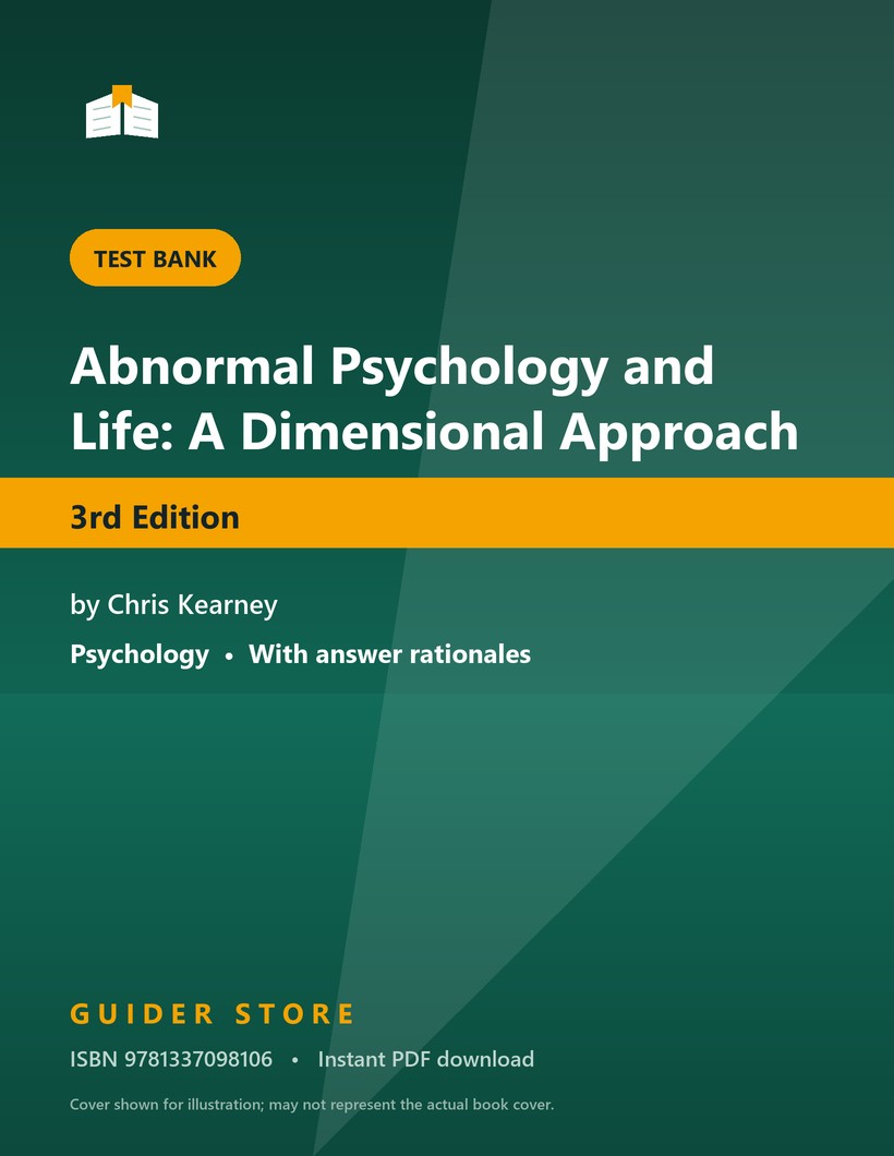 Abnormal Psychology and Life: A Dimensional Approach - Guider Store