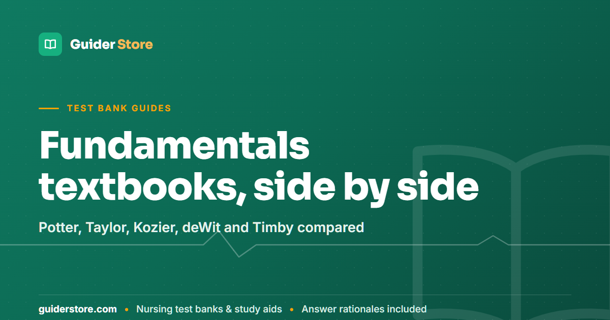 Fundamentals of Nursing Textbooks: Potter vs Taylor vs Kozier - Guider Store nursing study guide