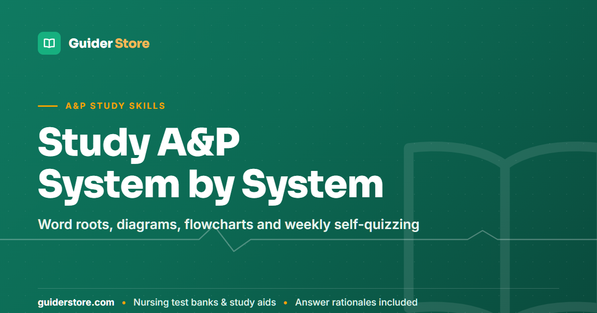How to Study Anatomy and Physiology: A System-by-System Plan - Guider Store nursing study guide