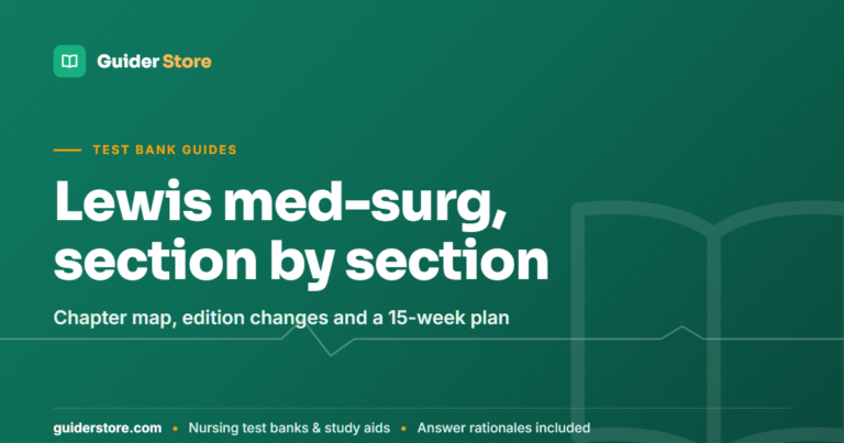Lewis Medical-Surgical Nursing 12th Ed: Chapter Map & Study Plan