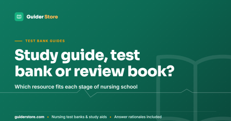 Nursing Study Guide vs Test Bank vs NCLEX Review Book