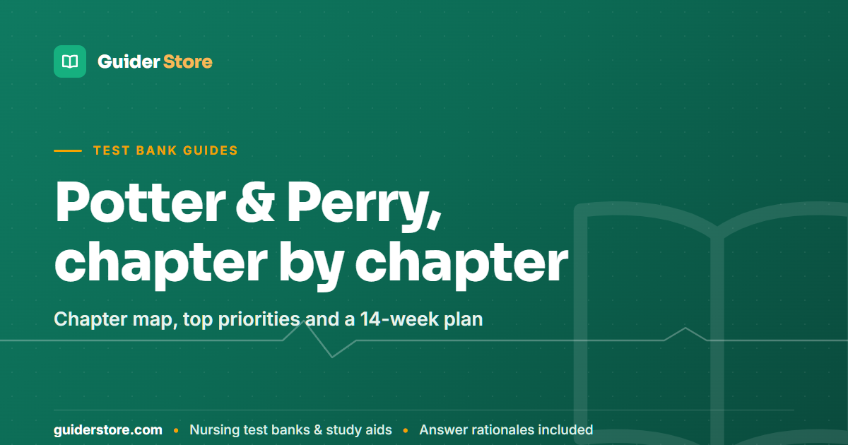Potter and Perry Fundamentals of Nursing: Chapter Map, Study Plan - Guider Store nursing study guide